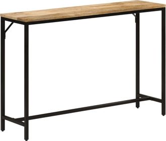 vidaXL Console Table 110x30x75 cm Solid Rough Mango Wood and Iron vidaXL