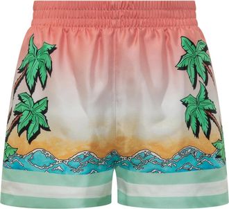 Casablanca Shorts met elastische tailleband en zakken - Dames - Bermuda - Veelkleurig - XS - Korte Broeken