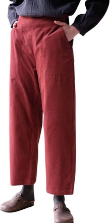 Bibico Anna Wide Leg Trouser Pants In Rust Red