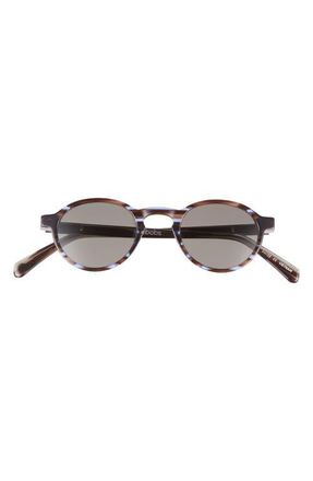 Eyebobs Board Stiff 43mm Round Polarized Sunglasses in Blue /Mocha /Polarized Grey at Nordstrom
