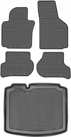 OEM Juego De Alfombrillas De Goma Para Coche Y Maletero Para Seat Le&oacute;n Ii Hatchback (2005-2013)