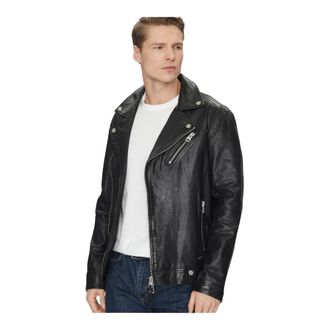 Guess Perfecto van echt leer - Heren - Jassen - Zwart - Maat: XL Leer
