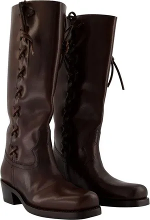 PARIS TEXAS Womens Boot Brown Calfskin