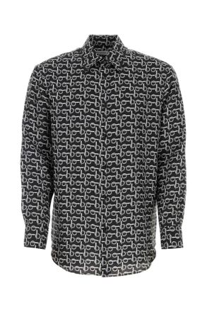 Burberry Printed Silk Oversize Shirt