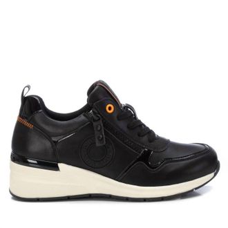 Xti Womens Wedge Trainer Sneakers In Black
