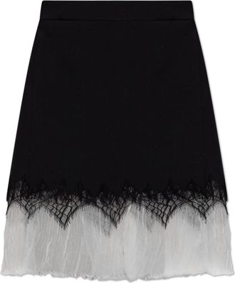 Alexander McQueen Rok met kant - Dames - Korte rokken - Zwart - S - Rokken