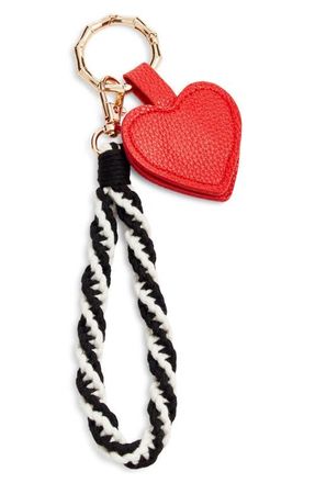 Chelsea28 Heart Faux Leather Bag Charm in Red Multi- Gold at Nordstrom