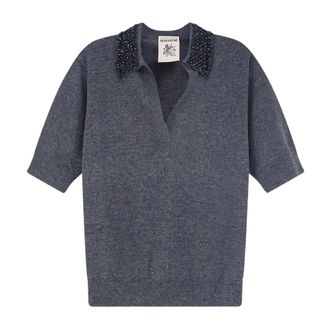 Semicouture Dames, Tops, Grijs, Maat: M