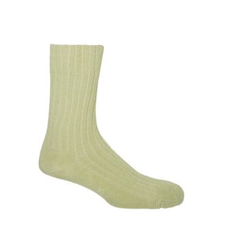 Peper Harow Ribbed Mens Bed Socks - Cream