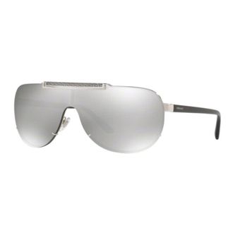 Versace VE2140 Shield Semi Rim Sunglasses - Silver