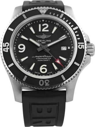Breitling Pre-owned Breitling Superocean Automatic Chronometer Black Dial Mens Watch A17367