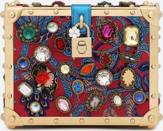 Dolce & Gabbana Jacquard Dolce Box Bag With Embroidery - Woman Handbags Multicolor Onesize