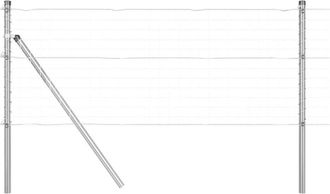 vidaXL Vidaxl - Fence Post 26 pcs Silver 3.2 x 3.2 x 100 cm Steel