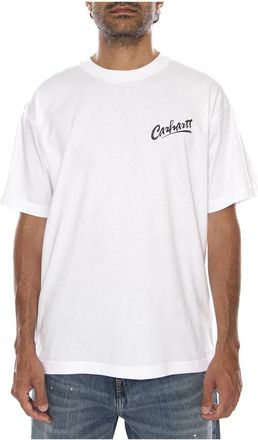 Carhartt Work in Progress Pup Grafisch T-shirt - Heren - T-shirts - Wit - L - Katoen - Tops