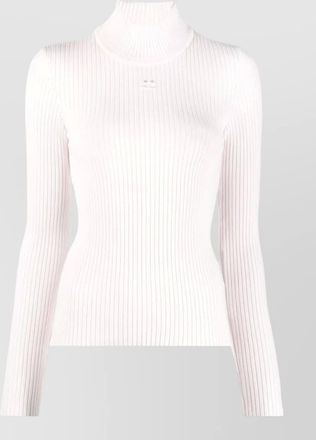Courr&egrave;ges reedition rib knit high neck sweater