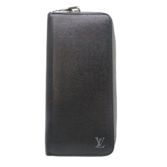 Louis Vuitton Black Taiga Leather Long Wallet (Bi-Fold) (Pre-Owned)
