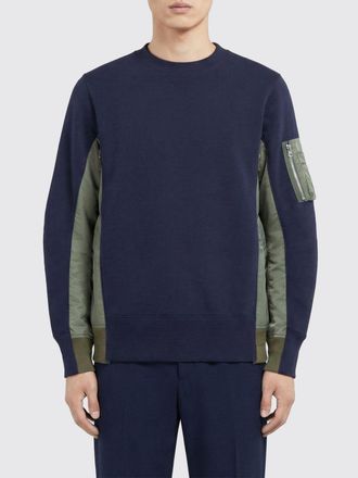 sacai Felpa a girocollo bimateriale Sacai