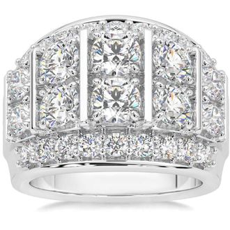 Pompeii3 7Ct Mens Diamond Anniversary Ring 10k Gold Lab Grown
