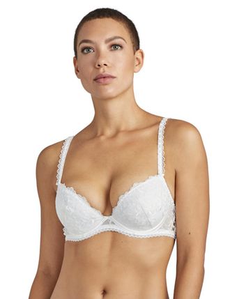 Aubade Womens TC18 Pour Toujours Plunge Bra - White - Size 30D