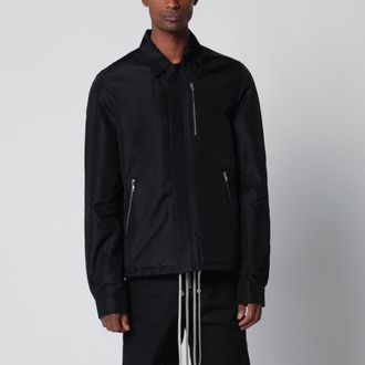 Rick Owens Padded jacket with hidden front zip in black nylon