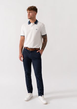 A|X Armani Exchange Mens Polo Shirt in White Cotton - Size X-Large