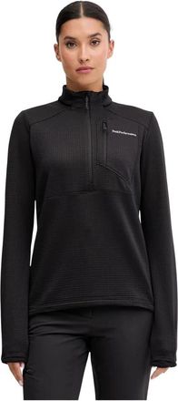 Peak Performance Trail Longsleeve - Dames - Outdoor shirts - Zwart - M - Polyester - Fitness