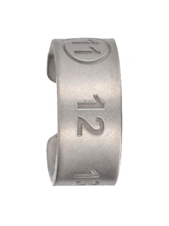 Maison Margiela Silver Number Reference Embossed Brass Ring