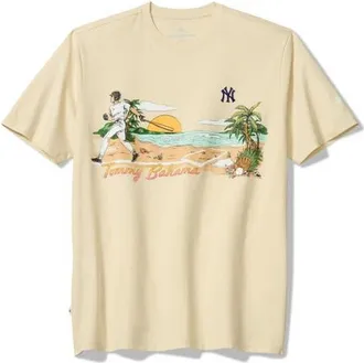 Tommy Bahama Cream New York Yankees Sunset Slugger T-Shirt at Nordstrom, Size Xxx-Large