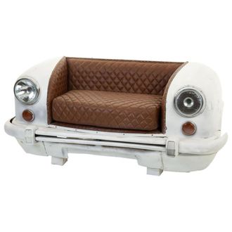 Wanderlust Deco Sofa coche de metal y tapizado 157x68x68 Blanco