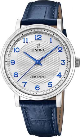 Festina F20660-1 Mens Solar Energy Watch - Silver - One Size