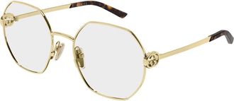 Gucci Glasses, unisex, Yellow, Size: 56 MM Gg2048O Optical Frame