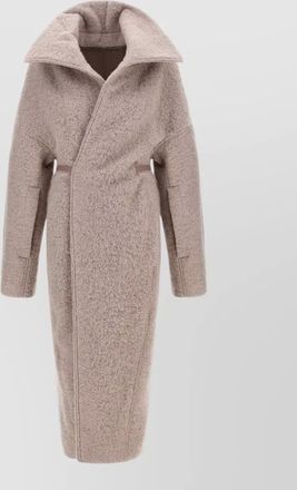 Rick Owens alpaca wool belted maxi coat