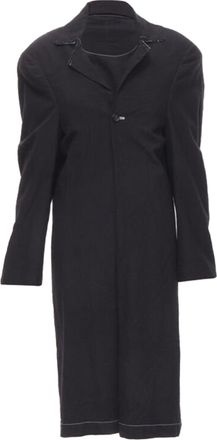 Junya Watanabe wool shoulder padded layered coat dress