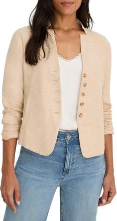 Nic+Zoe Seams to Be Stretch Linen Jacket in Neutral Mix at Nordstrom, Size 14
