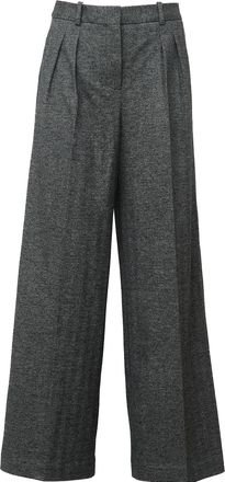 Circolo 1901 Double Pinces Cotton-Wool Wide-Leg Pants