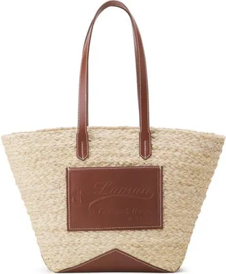 Lanvin CATCH BY LANVIN MEDIUM BASKET BAG in Ecru/cognac at Nordstrom