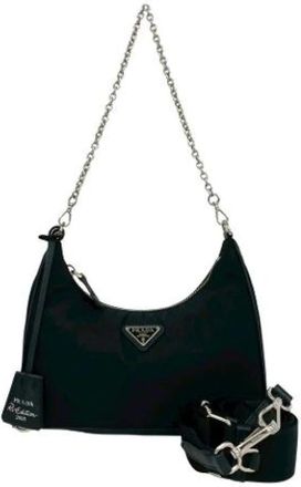 Prada Pre-owned Vintage Pouch Schoudertas - Dames - Vintage Schoudertas - Zwart - ONE Size - Leer - Vintage