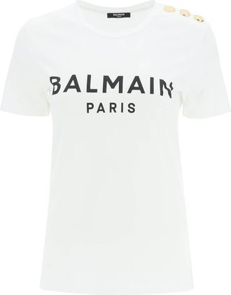Balmain Logo Buttons T-shirt