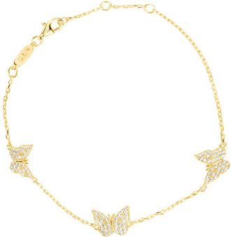 Suzy Levian Suzy Levian Silver Cz Butterfly Bracelet