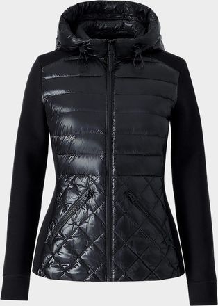 Mackage Agatha Quilted Mixed-Media Hooded Down Jacket