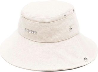 Jacquemus Vissershoed - unisex - Hoeden - Wit - 60 CM - Katoen - Accessoires