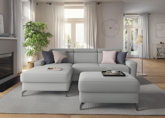 Sit&more Ecksofa »Scarlett L-Form« inklusive Kopfteilverstellung, wahlweise mit Bettfunktion, Bettkasten