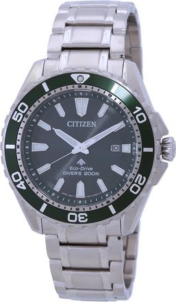 Citizen Promaster Marine Eco-Drive Green Dial Mens Watch BN0199-53X