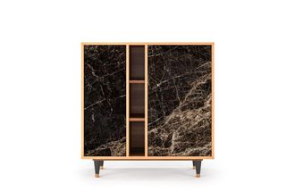 StoryZ Aparador negro 3 puertas L 94 cm