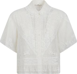 Ermanno Scervino Shirts - Dames - Overhemden - Wit - S - Overhemden
