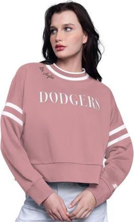 Starter Womens Starter Pink Los Angeles Dodgers Power Play Cropped Pullover Sweatshirt at Nordstrom, Size Xx-Large