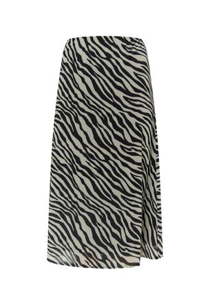 Faina Rok met zebraprint Dames wit zwart