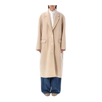 Isabel Marant Jassen, Dames, Beige, 2Xs, Wol, Beige Wol Lang Jas