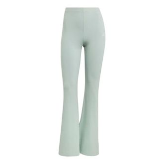 adidas (WMNS) adidas Essentials Small Logo Flared Leggings Wonder Sage White KT0547