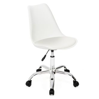 IDMarket Idmarket - Sedie Da Scrivania Scandinavo Bianco Con Rotelle Sara